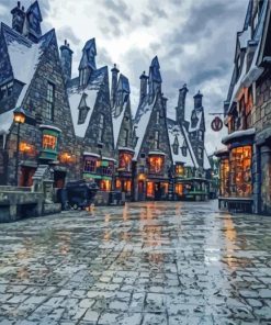 Snow In Hogsmeade Harry Potter paint by number