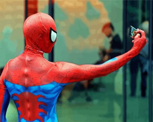 Spider Man Selfie paint by number