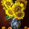 Sunflowers On Table paint by number