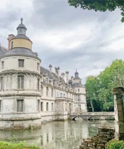 Tanlay Castle In Burgundy paint by number