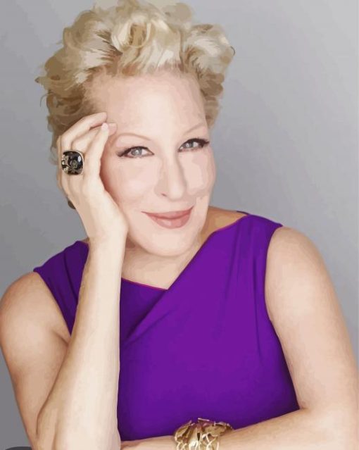 The Actress Bette Midler paint by number