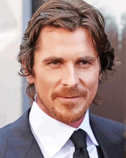 The English Actor Christian Bale paint by number