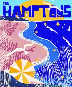 The Hamptons Poster paint by number