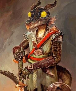 The Kobold Dragon paint by number