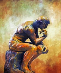 The Thinker Sculpture Art paint by number