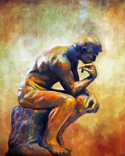 The Thinker Sculpture Art paint by number