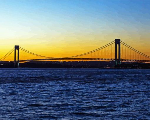 Verrazzano Narrows Bridge New York Paint by number