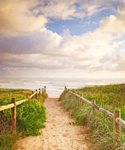 Walkway To Beach paint by number