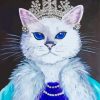 White Cat Queen paint by number