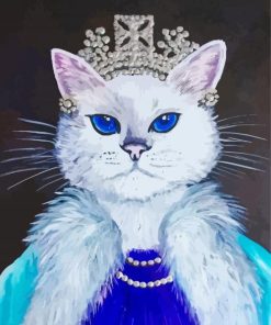 White Cat Queen paint by number