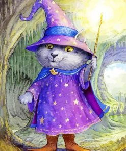 Wizard kitty paint by number