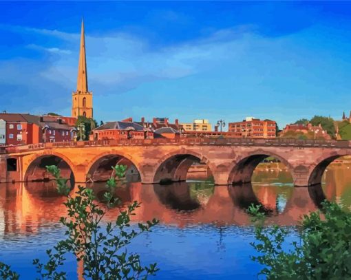 Worcester Bridge paint by number