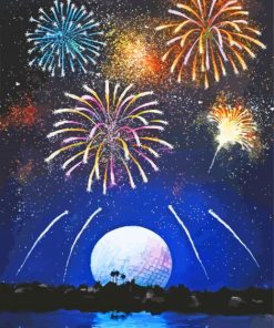 World Disney Fireworks Art Paint by number