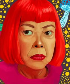 Yayoi Kusama Caricature paint by number