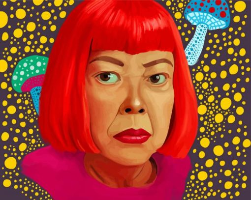 Yayoi Kusama Caricature paint by number