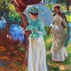 Abstract Ladies With Parasols paint by number