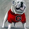 Aesthetic Georgia Bulldog paint by number