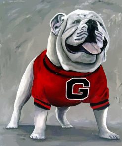 Aesthetic Georgia Bulldog paint by number