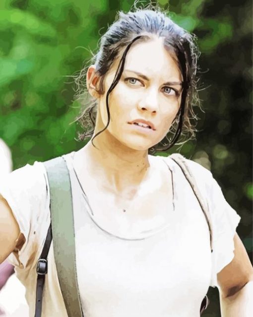 Aesthetic Maggie Greene paint by number