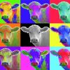 Aesthetic Pop Art Cow paint by number