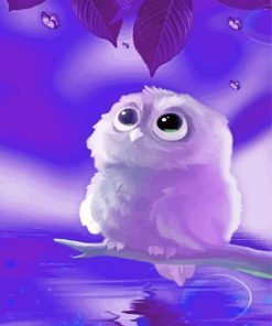 Aesthetic Purple Owl paint by number