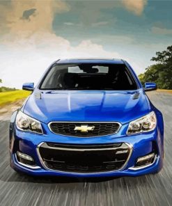 Aesthetic Blue Chevy Ss paint by number