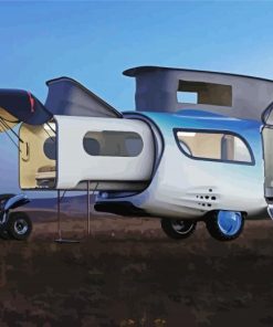 Aesthetic Camping Trailer paint by number