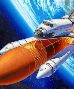 Aesthetic Space Shuttle paint by number