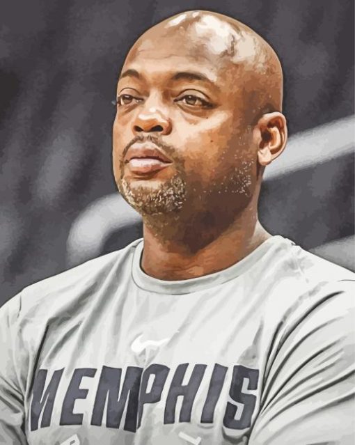 Basketball Coach Nick Van Exel paint by number