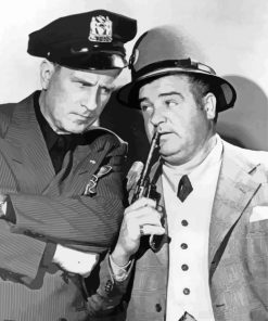 Black And White Abbott And Costello paint by number