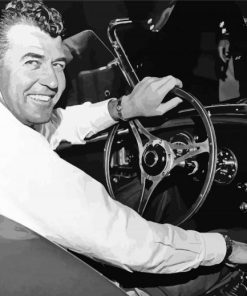 Black And White Carroll Shelby paint by number