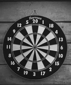 Black And White Darts paint by number