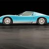 Blue Lamborghini Miura paint by number