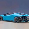 Blue Lamborghini Zentorno Illustration paint by number