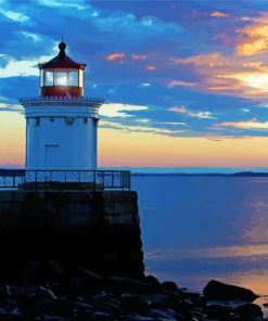 Bug Light Park Portland Maine paint by number