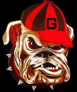 Bulldog With Hat paint by number