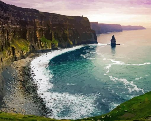 Cliffs Of Moher Landscape Nature paint by number