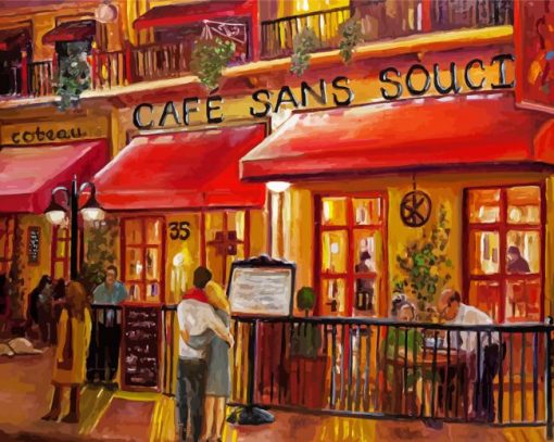 Coffee Store Art paint by number