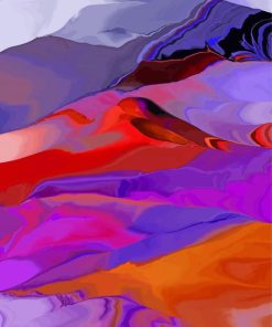 Colorful Abstract Hills paint by number