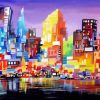 Colorful Abstract Cityscape paint by number