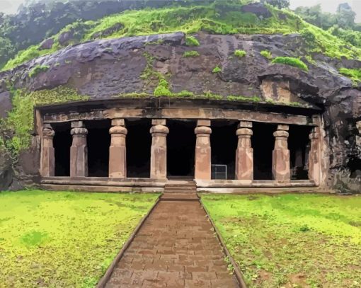 Elephanta Island paint by number