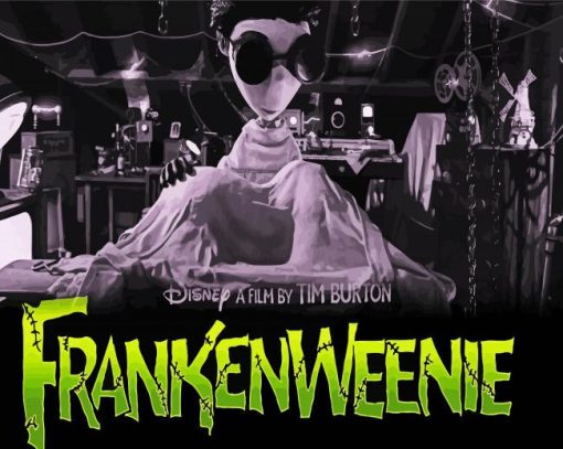 Frankenweenie Movie Poster paint by number