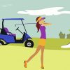 Golfer Girl Art paint by number