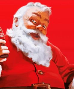 Happy Santa And Coca Cola paint by number