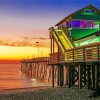 Nags Head Pier At Sunset paint by number