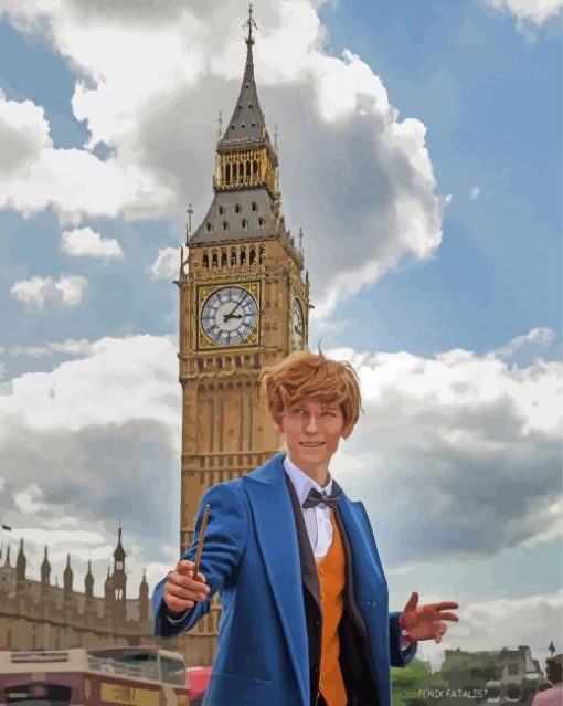 Newton Scamander In London paint by number