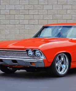 Orange Elcamino Car paint by number