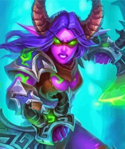 Purple Demon Hunter paint by number