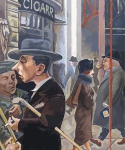 Street Scene By Grosz paint by number