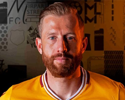 The Football Player Kevin Van Veen Motherwell paint by number